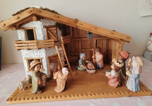 Weihnachtskrippe unikat mit - unikat,